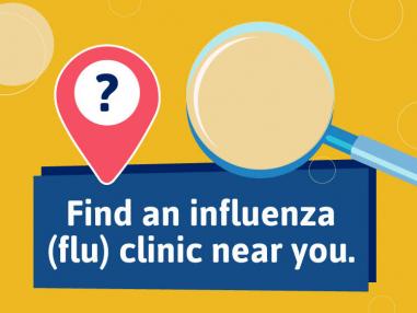 Influenza (flu) clinic locator image 